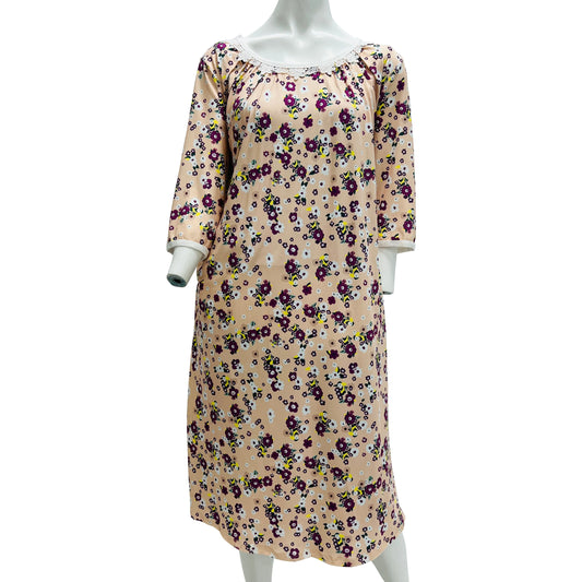 Open Back Night Gown for Ladies - Assisted Dressing Gown